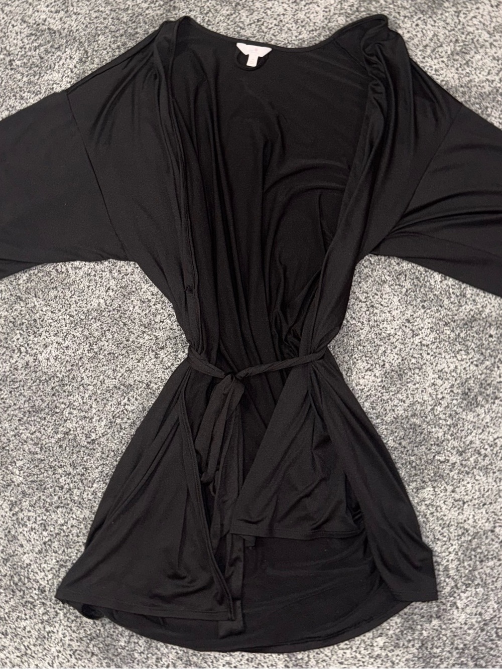 Women's Black Kimono Robe Tie Waist Lightweight size Large XL NWOT